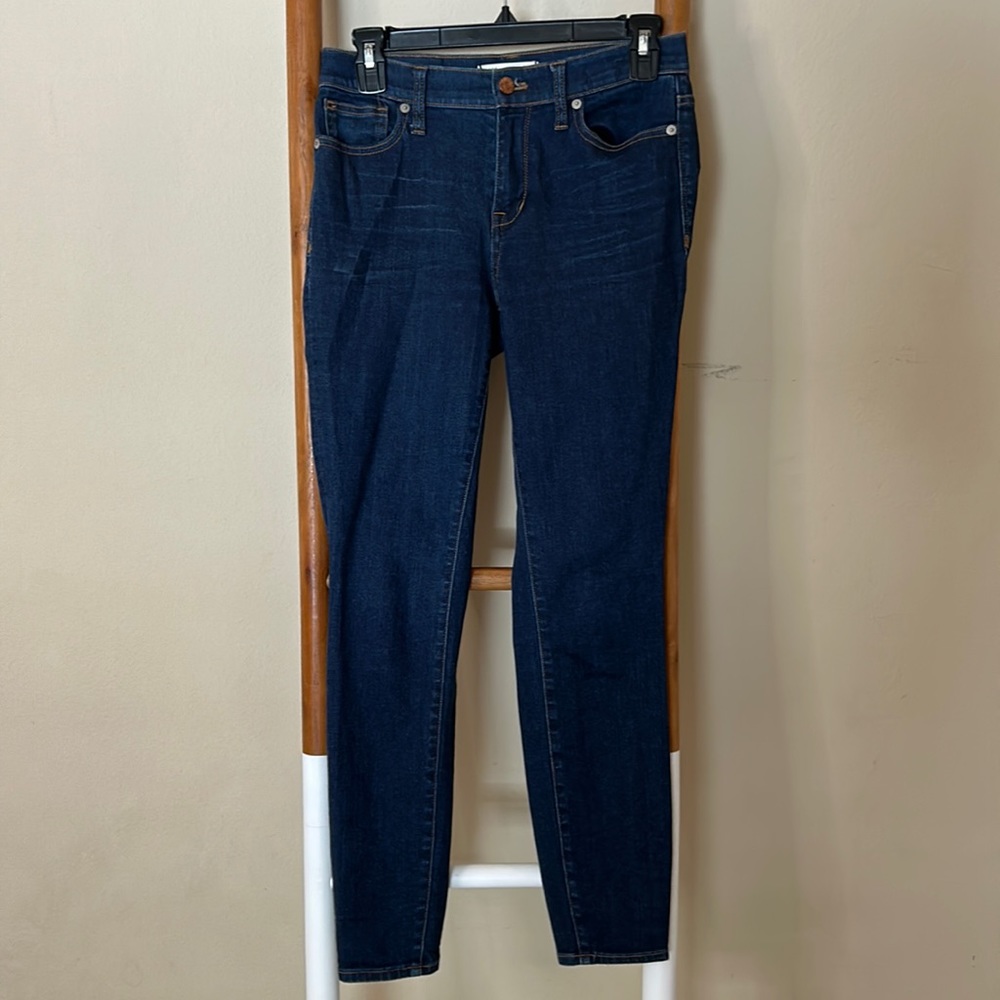 Madewell dark wash high riser skinny jeans, size 26 like new.